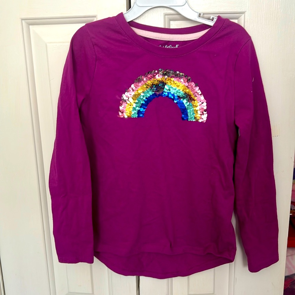 Long sleeve rainbow sparkle shirt